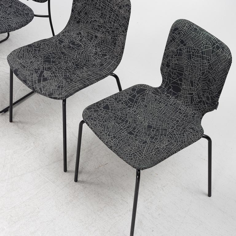 Claesson Koivisto Rune, ten different chairs upholstered with the fabric "Metropolis", 21st century.