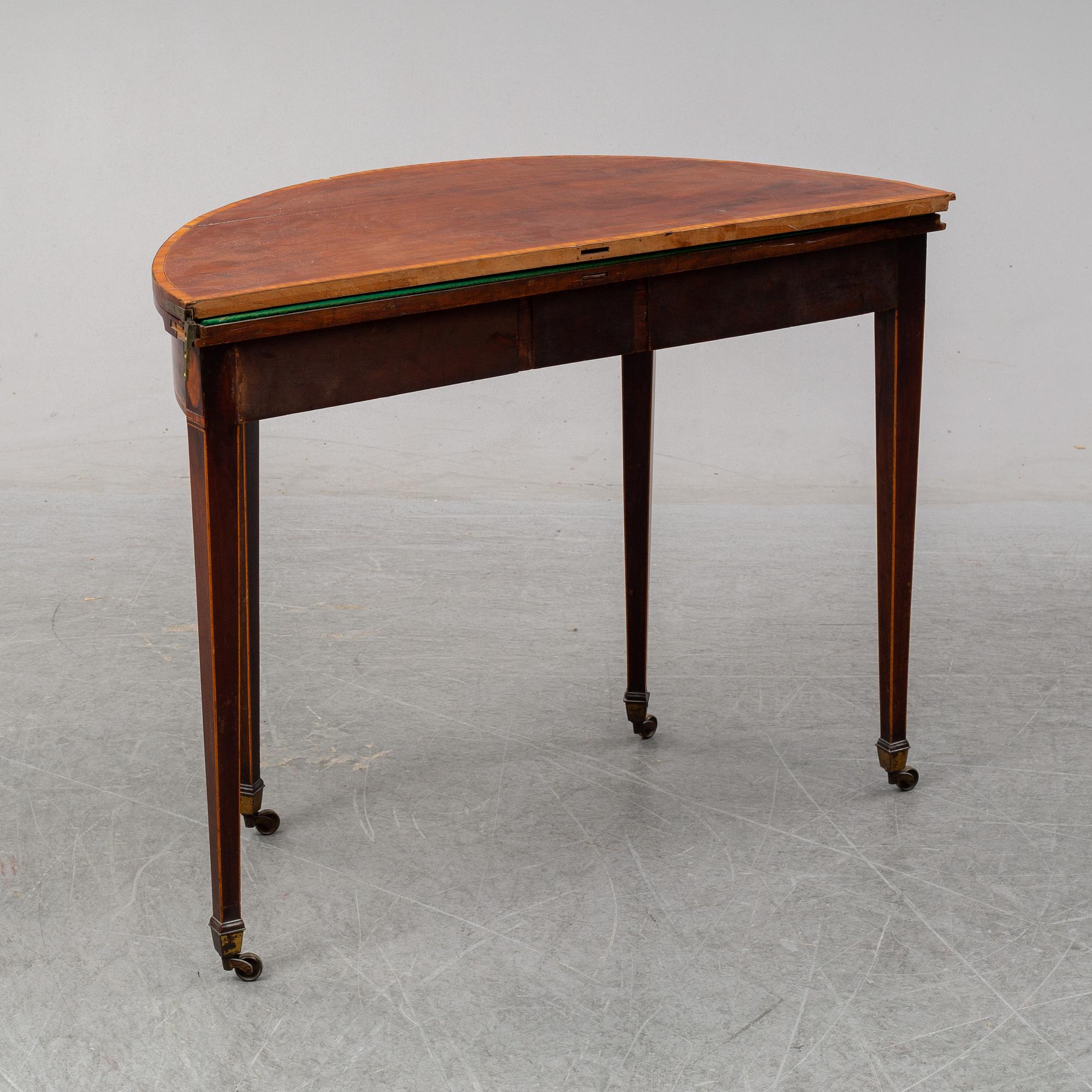 A card table, England, 19th Century.