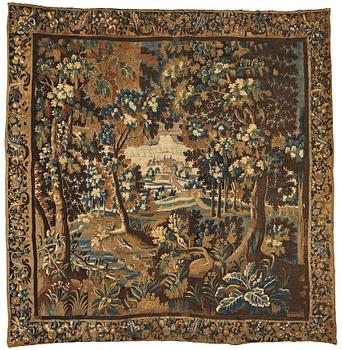 174. A TAPESTRY, tapestry weave, "a Verdure", ca 268-277 x 264,5-266 cm, Flanders around 1700.