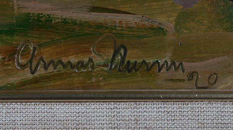 ARMAS MIKOLA, olja på pannå, signerad "Nurmi", och daterad -20.