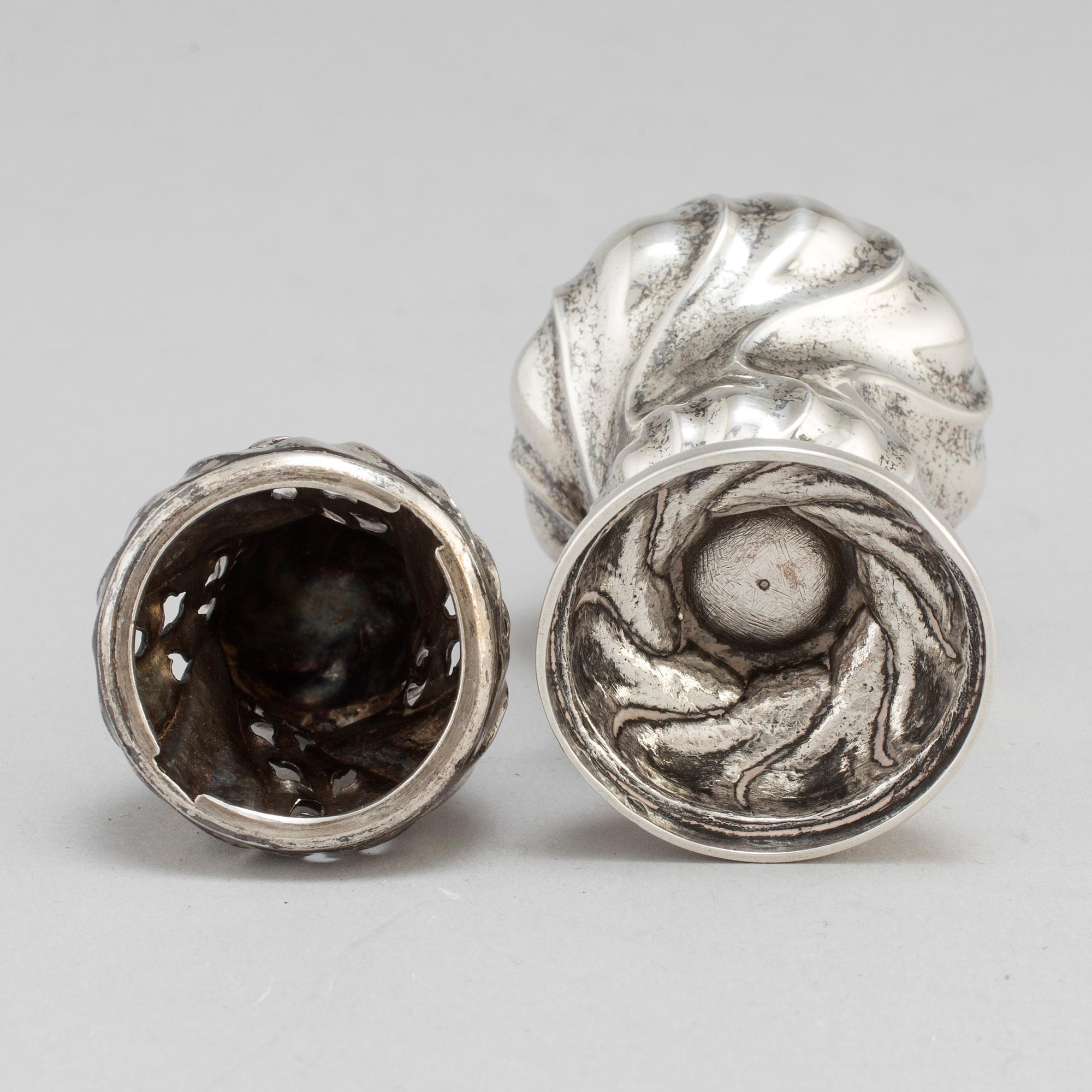 A Swedish 18th century silver cruet-caster, mark of JF Sickman, Stockholm 1760.