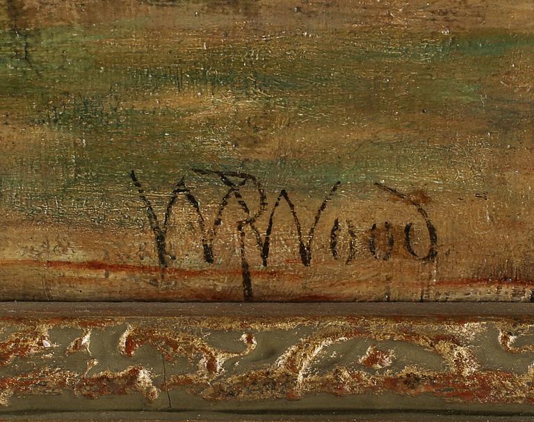 OKÄND KONSTNÄR, olja på duk, signerad, 1800-tal.