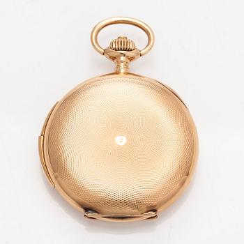 Borel fils & Cie, pocket watch, hunter, quarter repeater, 54 mm.