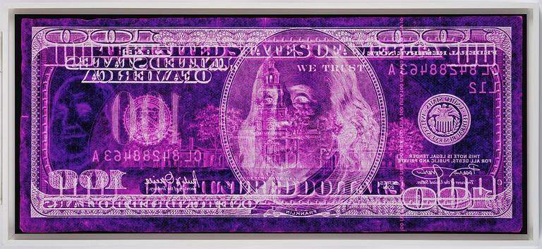 David LaChapelle, "Negative Currency: Fifty Dollar Bill Used As Negative", 1990 - 2008.