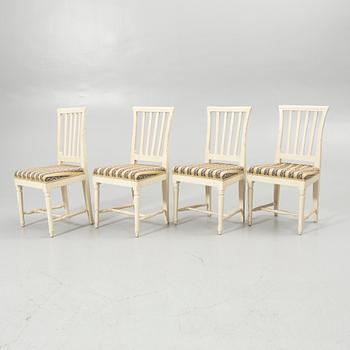 Four late Gustavian chairs, circa 1800.