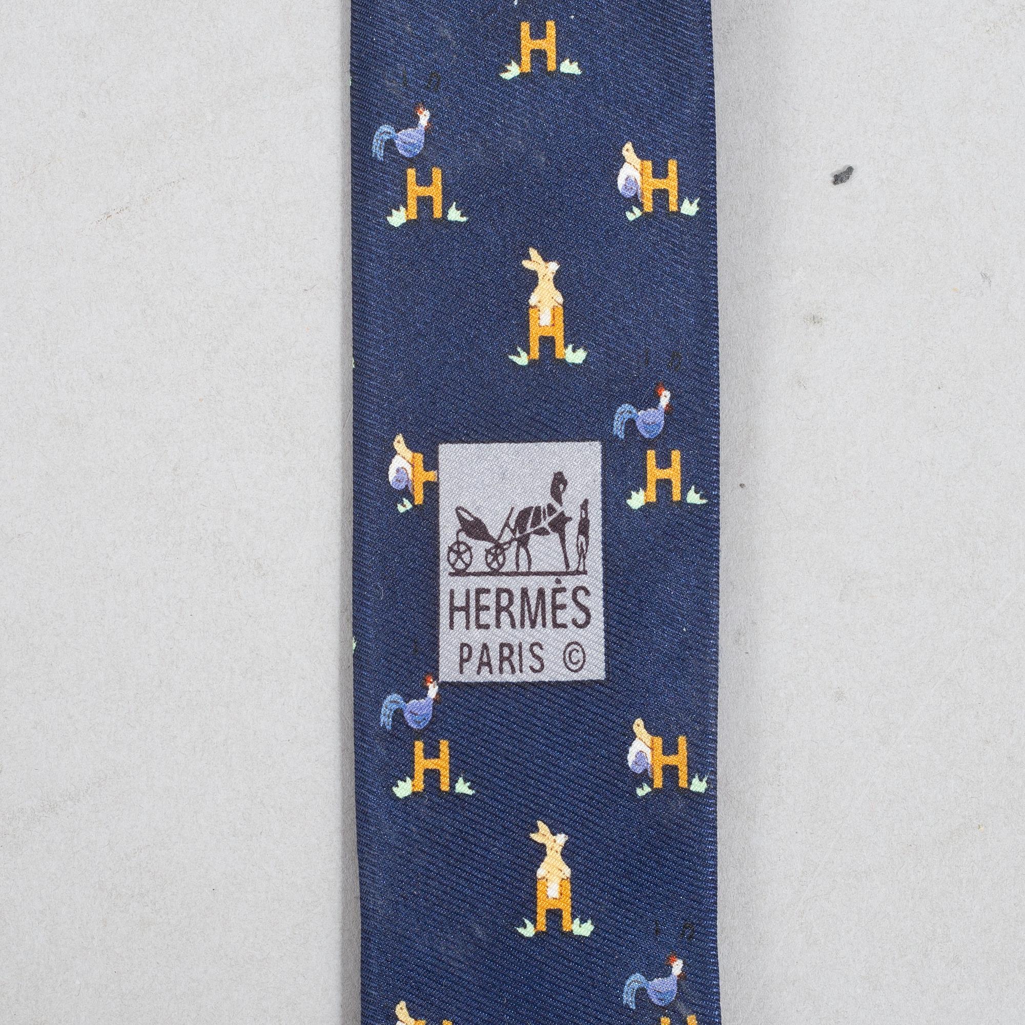 Hermès, slipsar, 3 st.