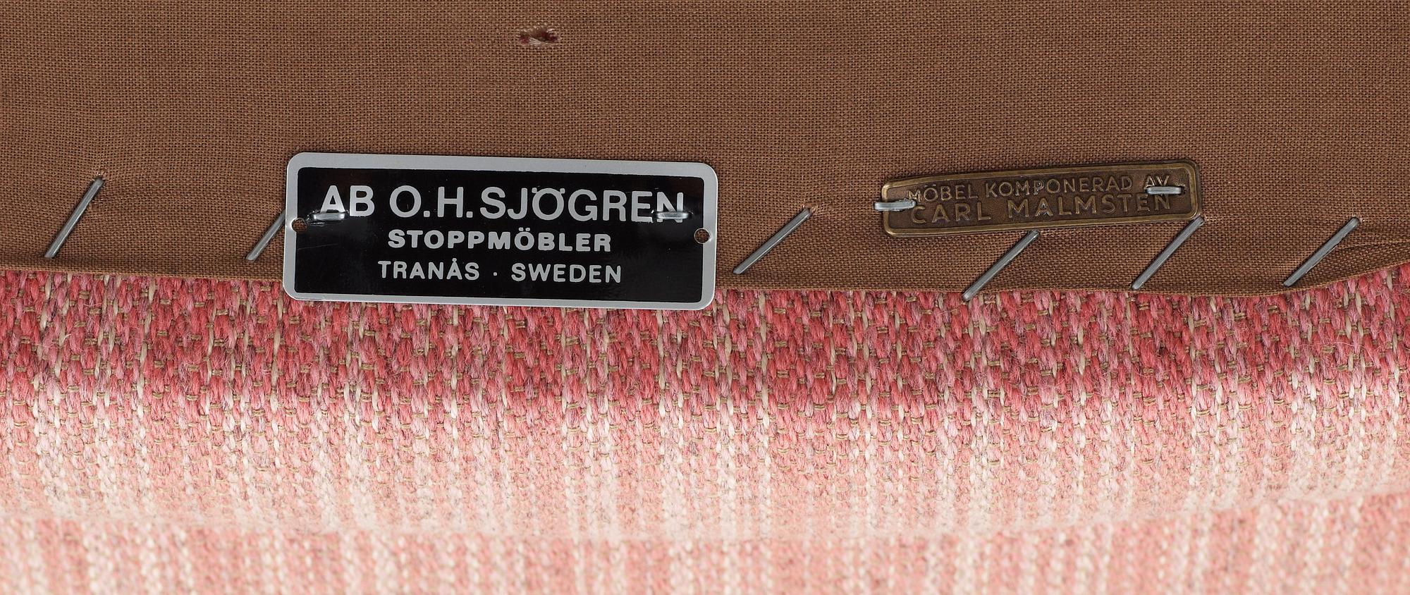 FÅTÖLJ, "Samsas", Carl Malmsten, AB OH Sjögren, 1900-talets andra hälft.