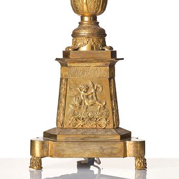 A Russian Empire ormolu lamp, ca 1830's.
