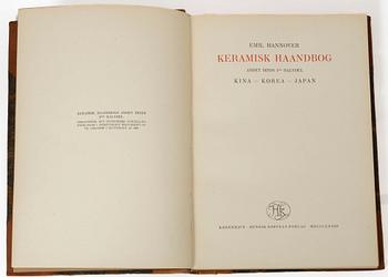 Three books, Emil Hannover, Keramisk Handboog, Copenhagen 1923.