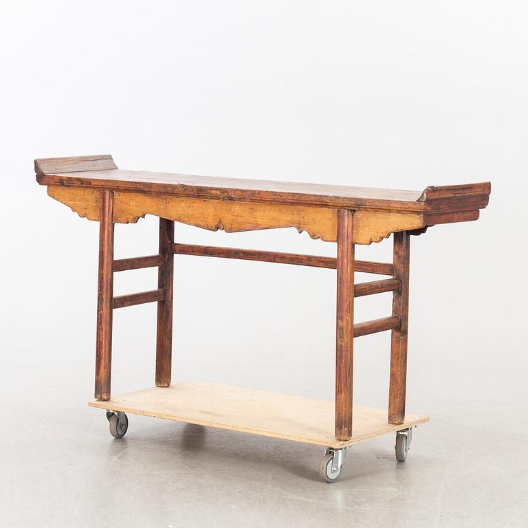 A Chinese wooden altar table, alter part of the 19th century/early 20th century.