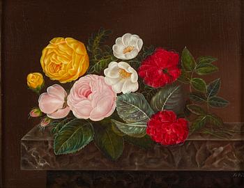 Johan Laurentz Jensen, Attributed. Floral still life.