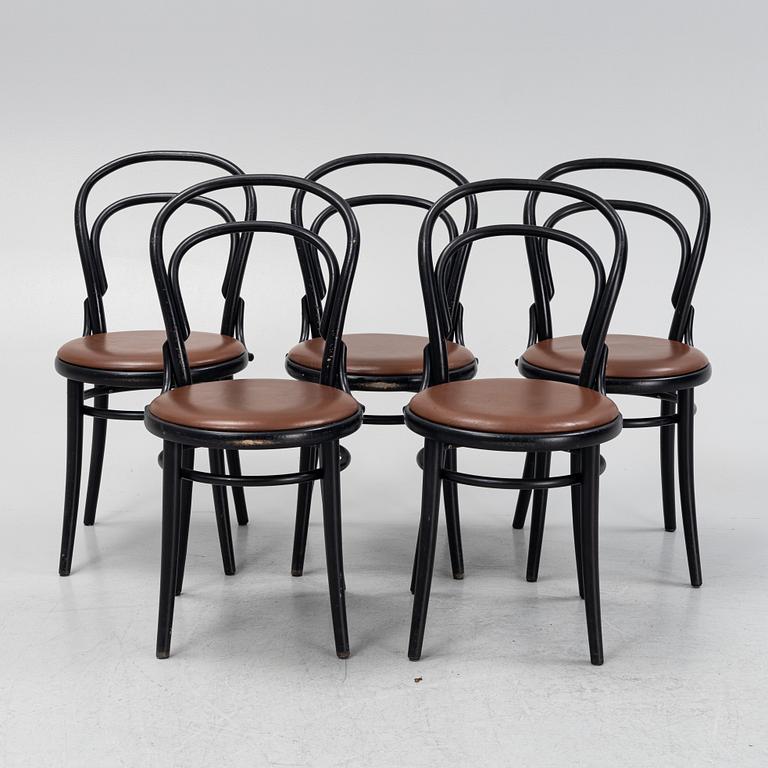 Chairs, a set of 5, Model no "14", TON.