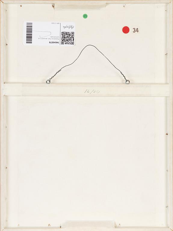 Madeleine Pyk, gouache, signerad och daterad Nice 1990.