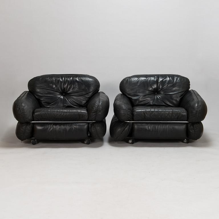 Kurt Hvitsjö, A pair of 1970's 'Hannibal' armchairs for Isku.