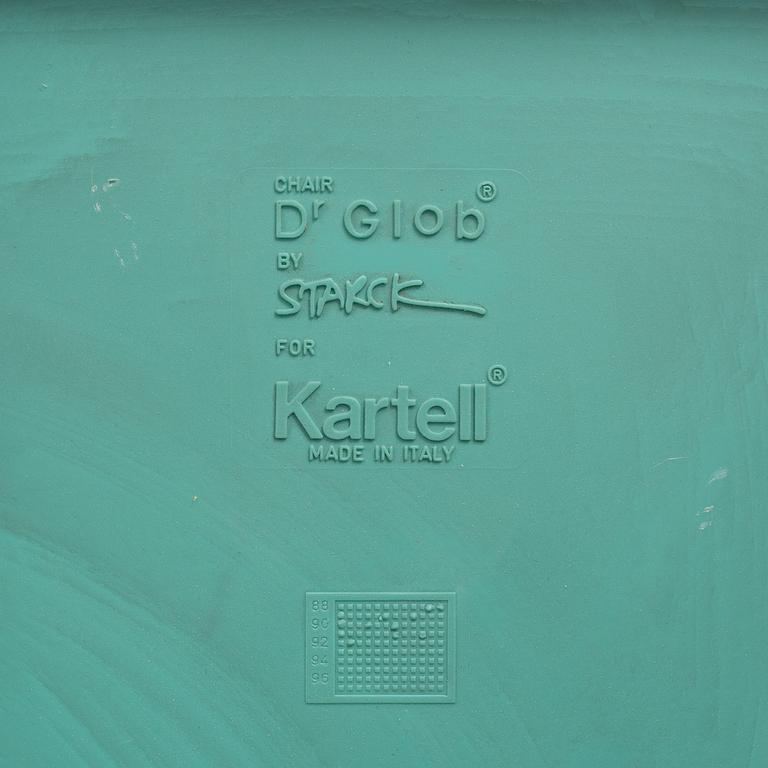 PHILIPPE STARCK, a "Miss Balù" table and a pair of "Dr Glob" chairs, Kartell.