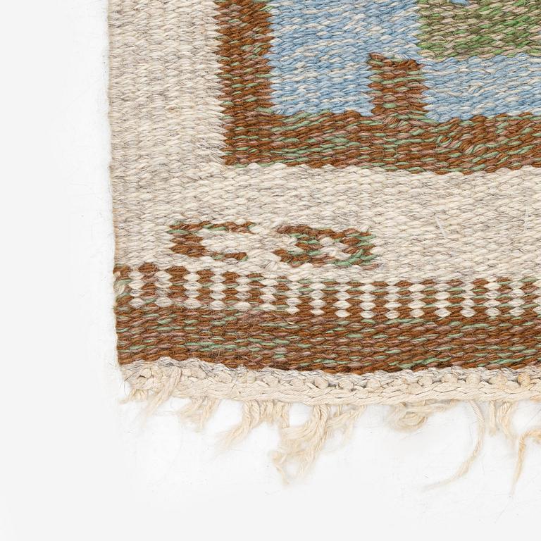 Carl Dangel, rug, "The Parrot" flat weave, c. 295 x 200 cm, signed CD.