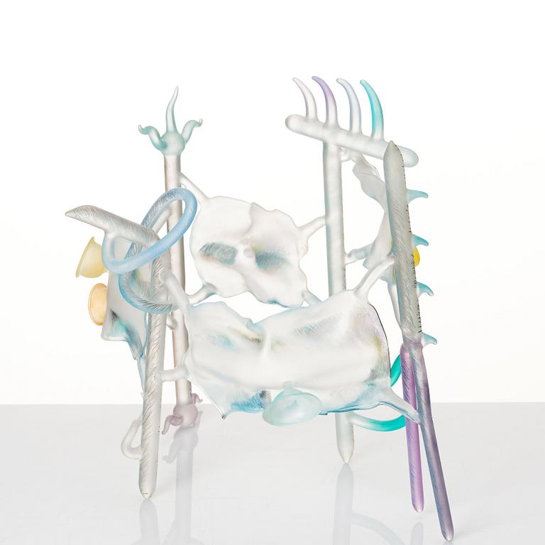 Ginny Ruffner, a flameworked glass sculpture 'To Miró', Pilchuck USA ca 1985.
