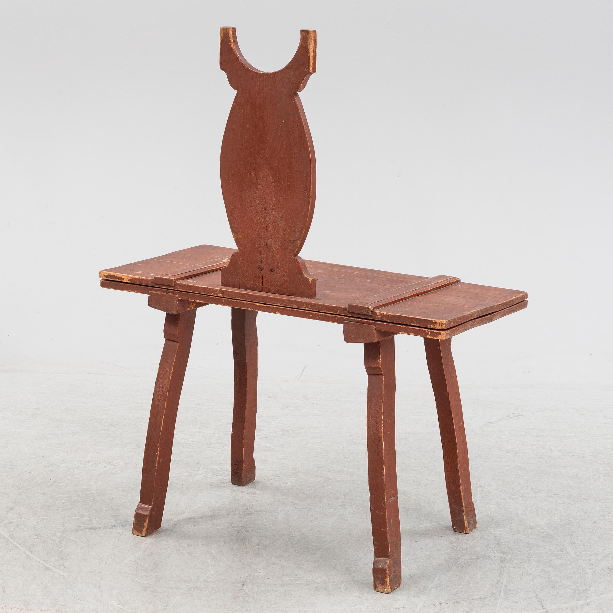 Bordstol, allmoge, 1800-tal.