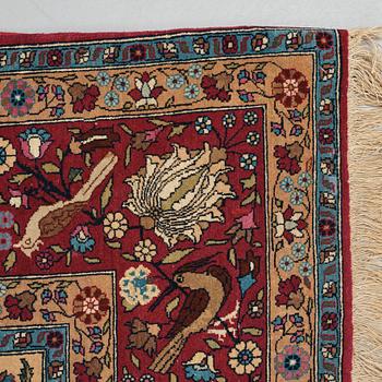 A carpet, a semi-antique Tehran figural, probably, ca 307 x 205,5 cm.