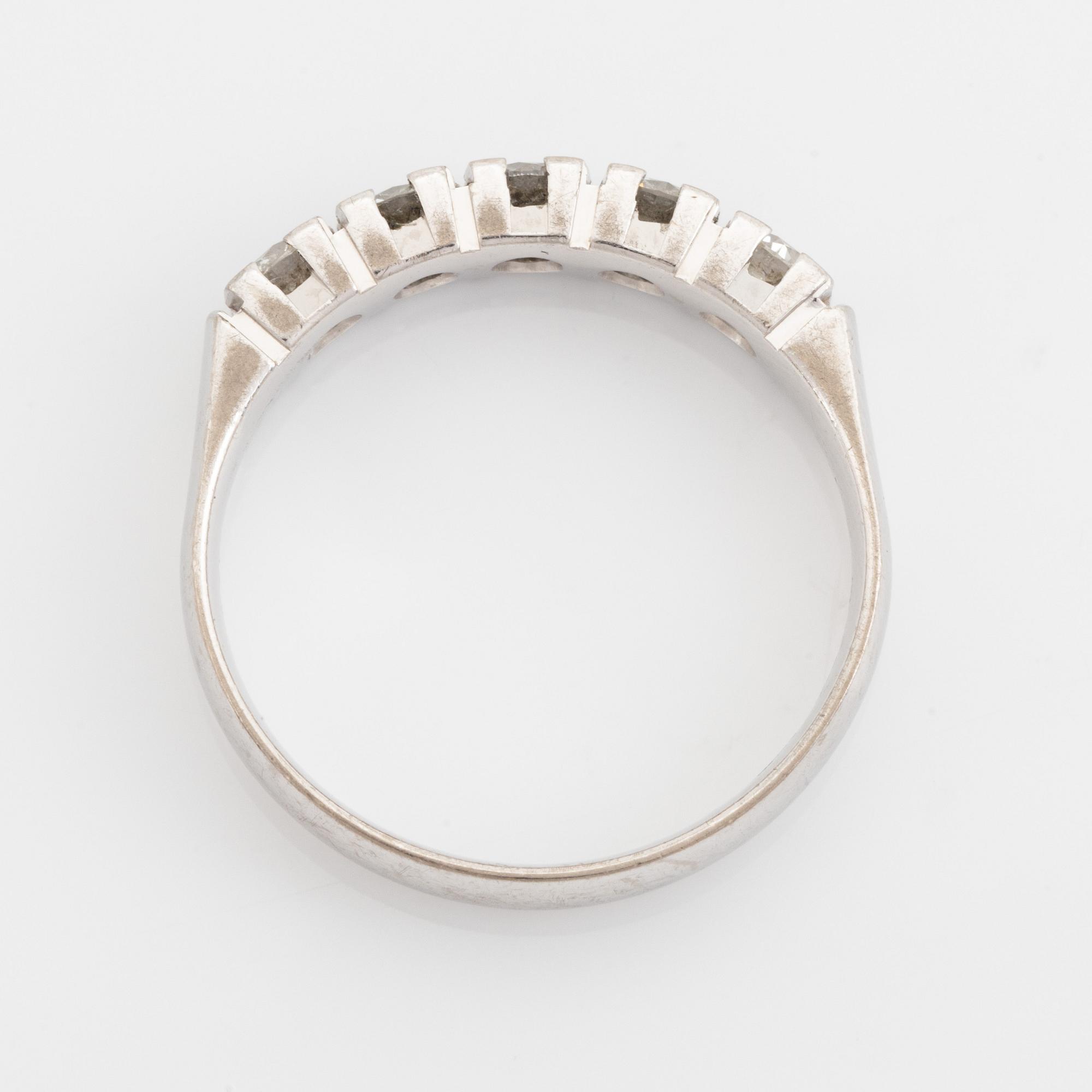 0.75 ct brilliant-cut diamond ring.