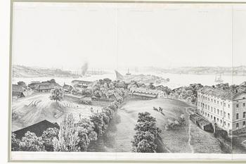Carl-Johan Billmark, "Panorama de Stockholm pris de la Coupole de l'Eglise de Skeppsholmen".