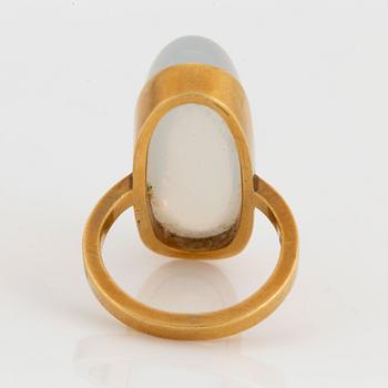 Wiwen Nilsson, an 18K gold and cabochon cut ring, Lund, Sweden 1951.