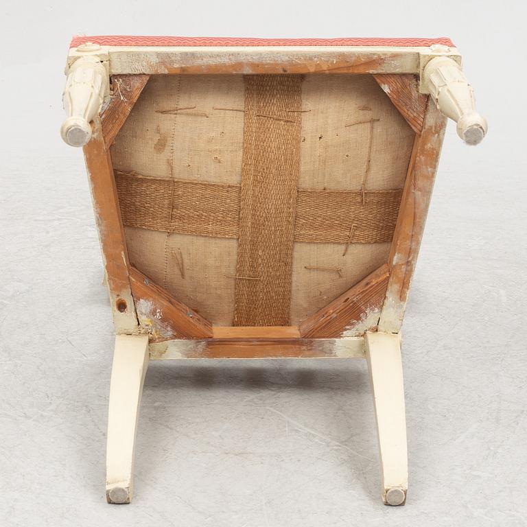 A set of five late Gustavian chairs, circa 1800.