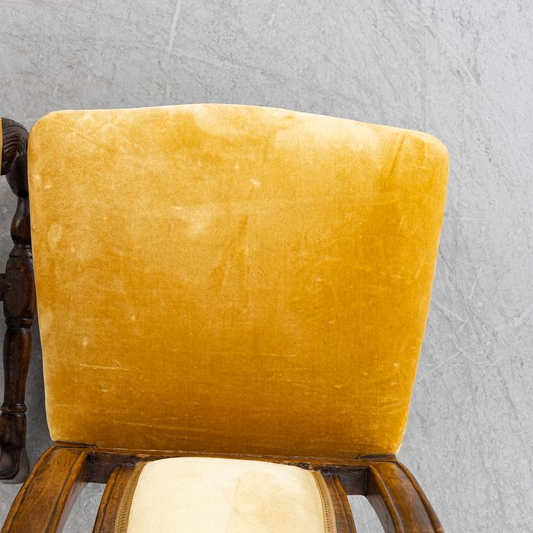 A pair of Late Baroque Chairs, a. mid-18th century.