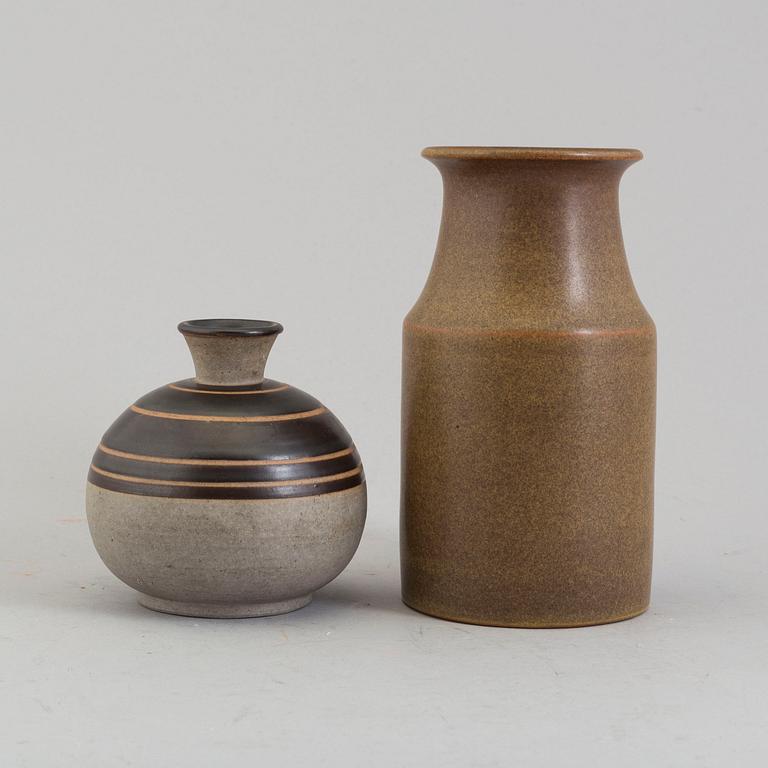 Two stoneware vases by Erich och Ingrid Triller, Tobo.