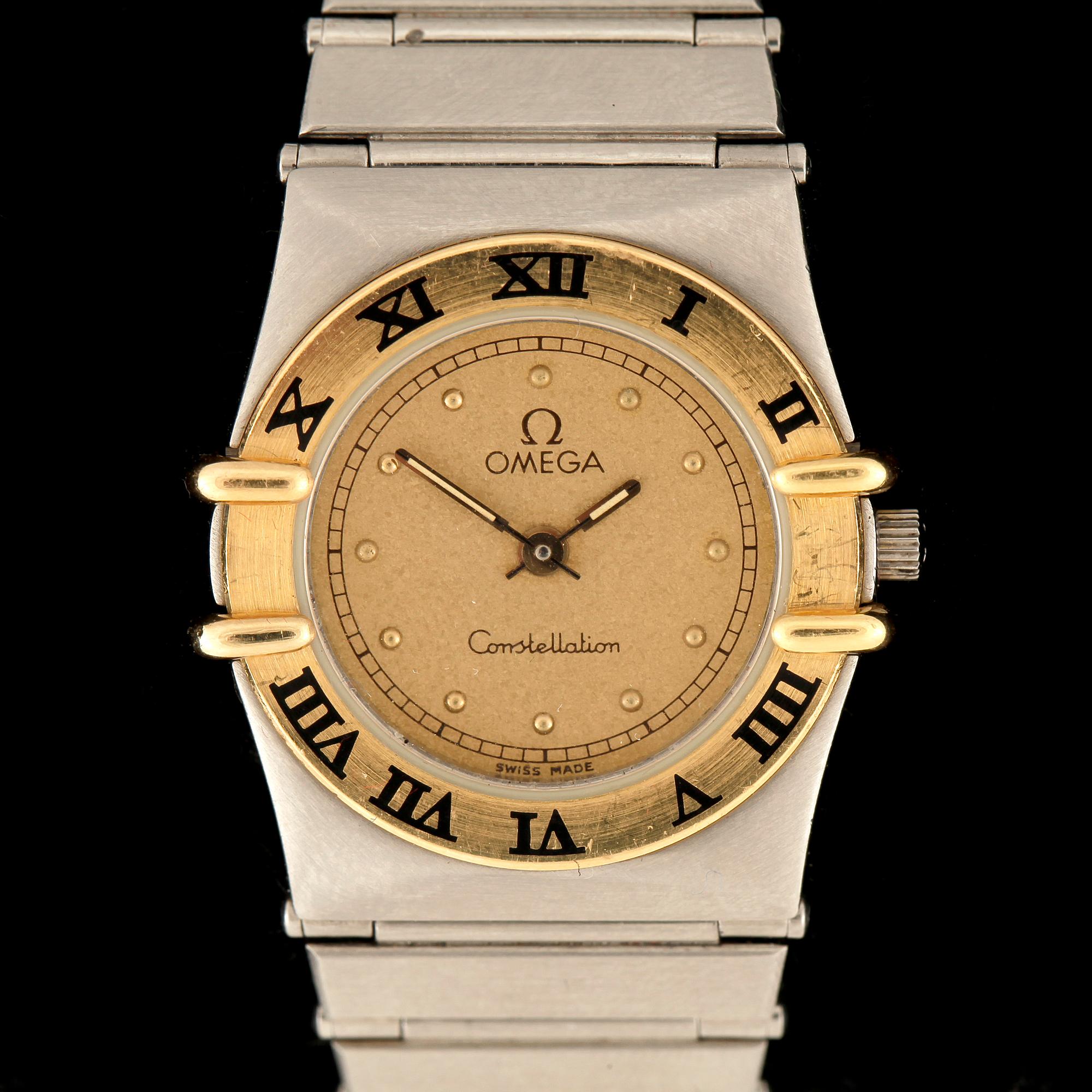 ARMBANDSUR, dam, Omega, Constellation, stål och guld.