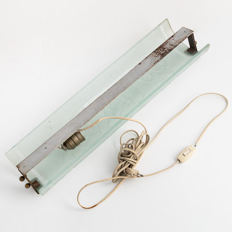 Hugo Borgström, vägglampa, Glössner & Co, Swedish Modern, 1940-tal.