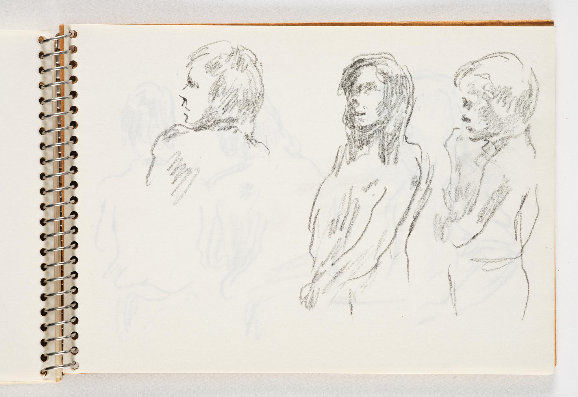 Lotte Laserstein, 4 skissböcker med blyertsteckningar.