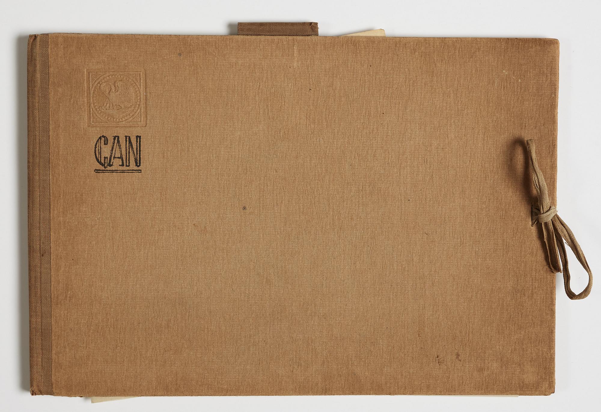 GÖSTA ADRIAN-NILSSON, sketchpad, 1920/30's, by the artist's own hand inscribed GAN with indian ink on the cover.