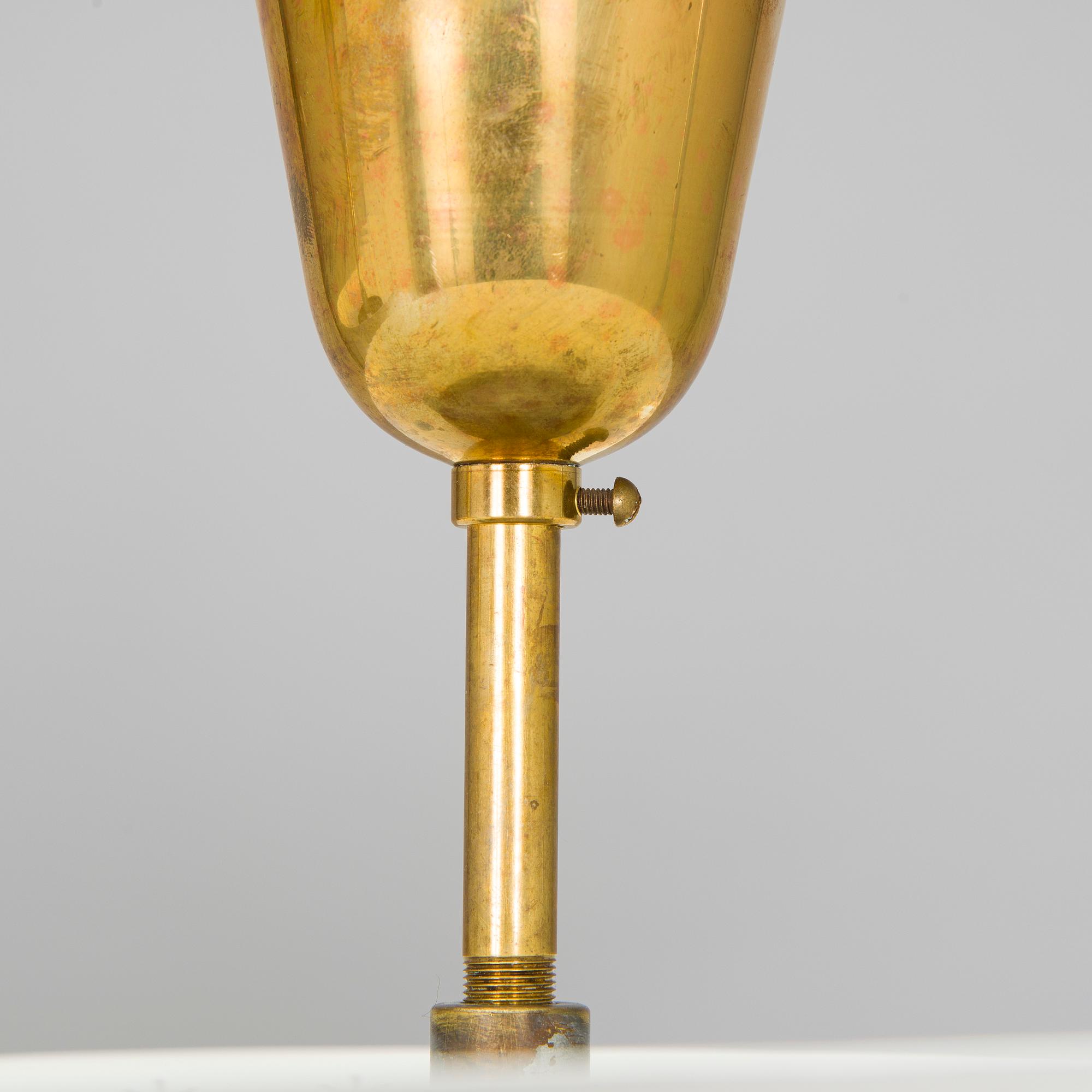 Paavo Tynell, a pair of ceiling lights, made to order, Taito, mid-20th century.