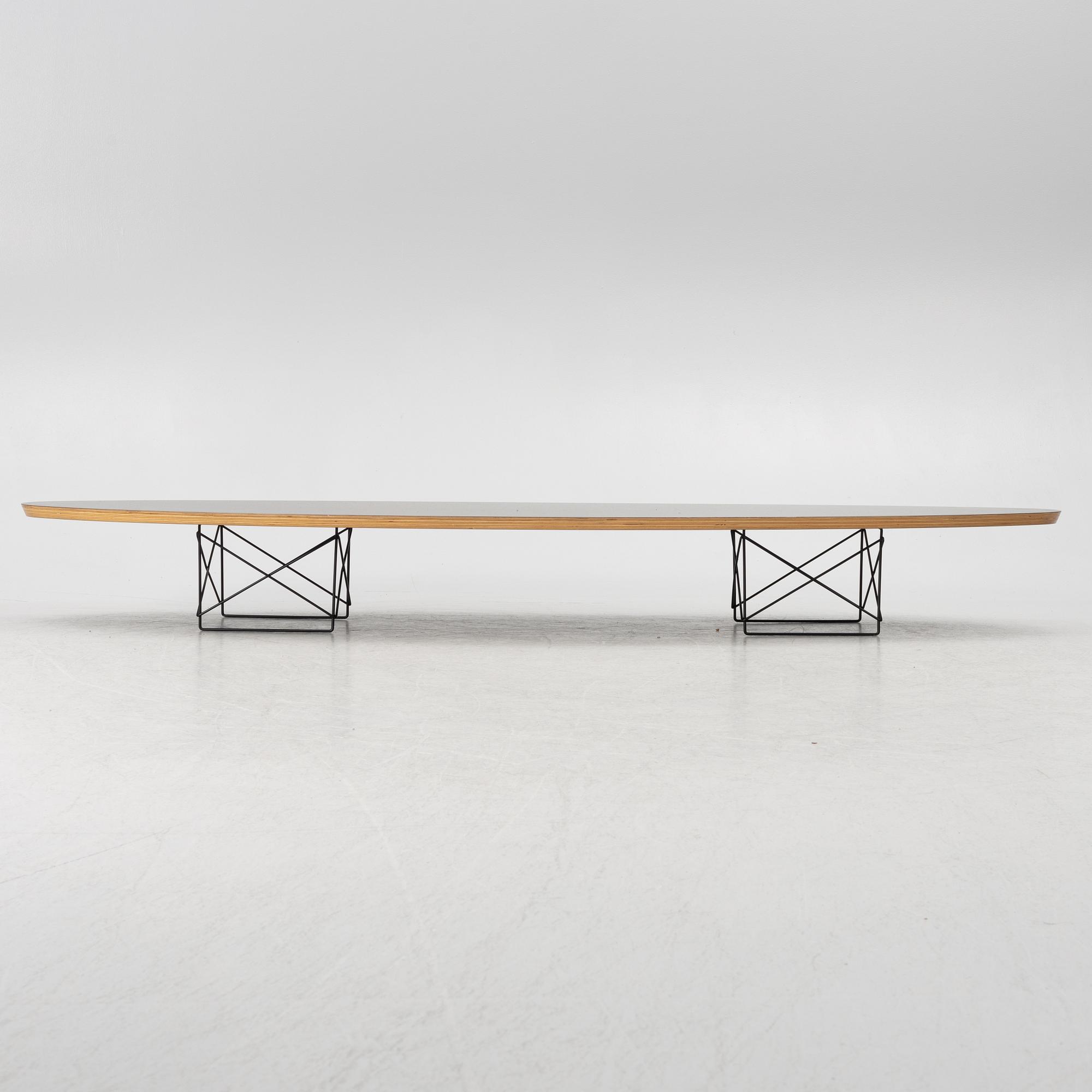 Charles & Ray Eames, a coffee table, 'Surf Board Table'.