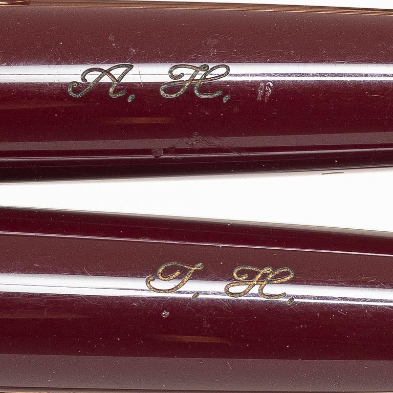 Kulspetspennor, 2 st, "Meisterstück", Mont Blanc, Tyskland. .