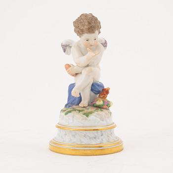 A Meissen porcelain figurine of Cupid, late 19th Century,