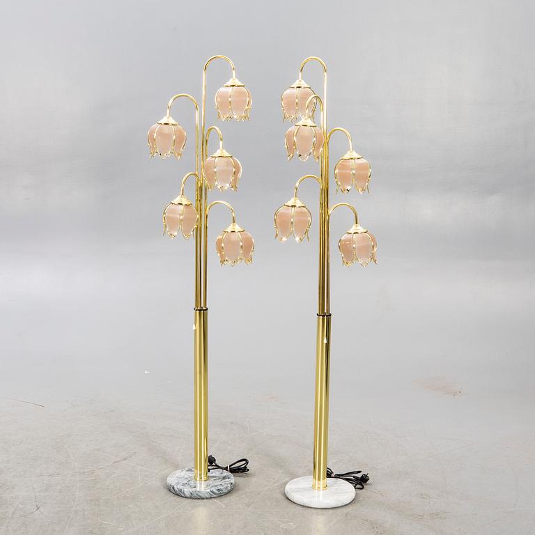 Golvlampor, ett par, Cottex, 1900-talets senare del.