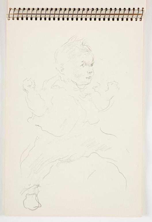 Lotte Laserstein, 3 skissböcker med blyertsteckningar.