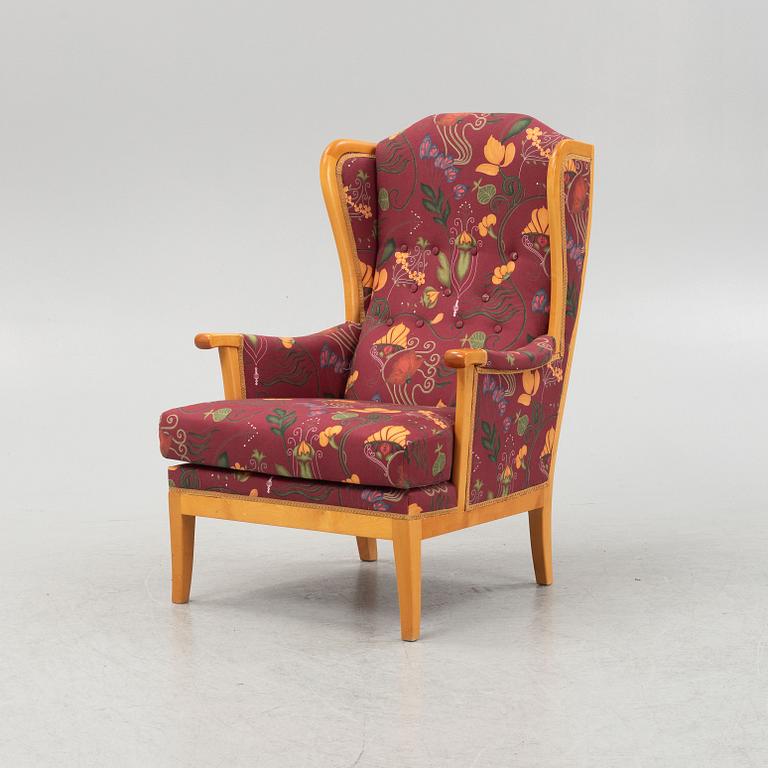 Carl Malmsten, a 'Husfadern' armchair, Sweden, jubilee model 1988.