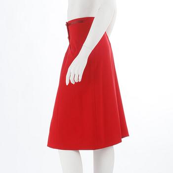 CÉLINE, a red woolblend skirt.