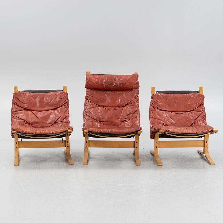 Ingmar Relling, three 'Siesta' easy chairs, Westnofa, designed 1965.