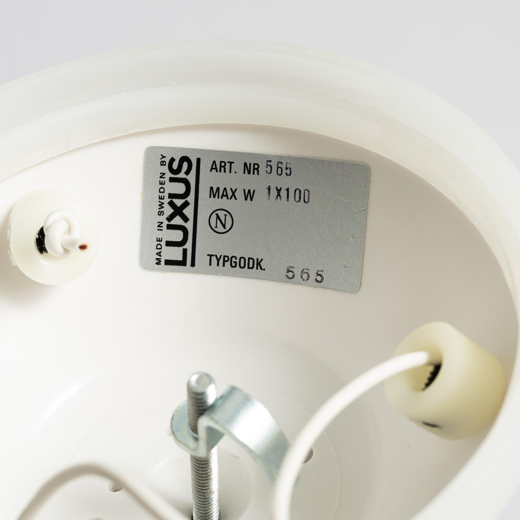 Uno & Östen Kristiansson, a model 565/ 'Ufo' ceiling lamp, Luxus, Vittsjö, Sweden, 1960's.