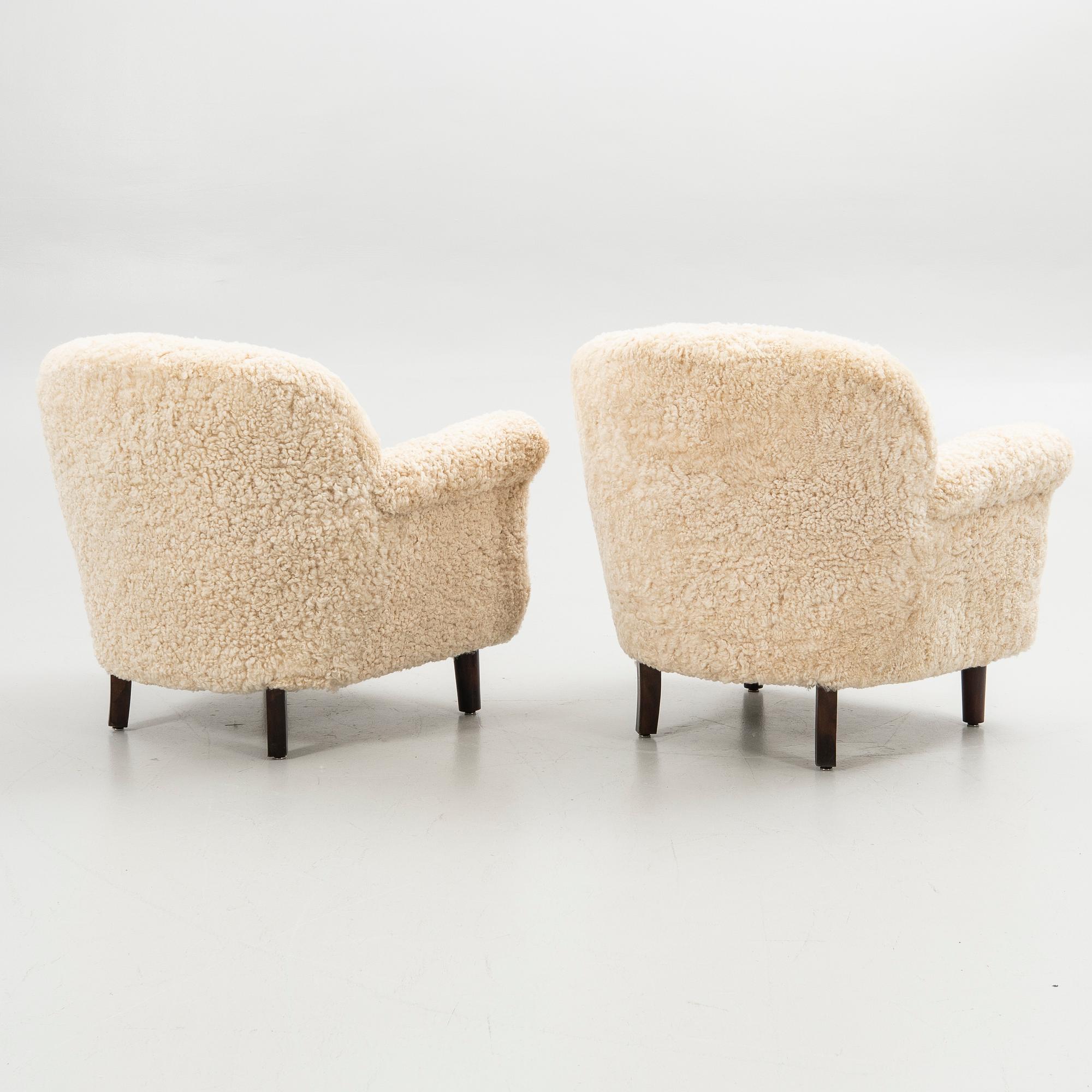 Armchairs, a pair, Swedish Modern, 1940s.
