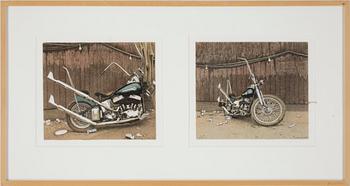 JOHN-E FRANZÉN, 2 st, samramade, färglitografier, monogramsign, dat 1998, numr 245/320.