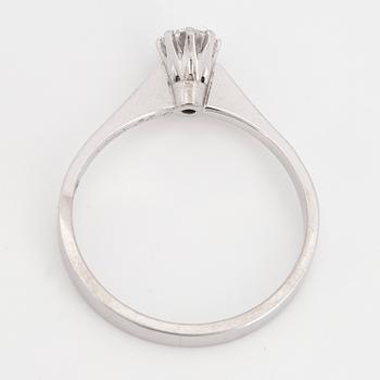 0,26 ct brilliant-cut diamond ring.