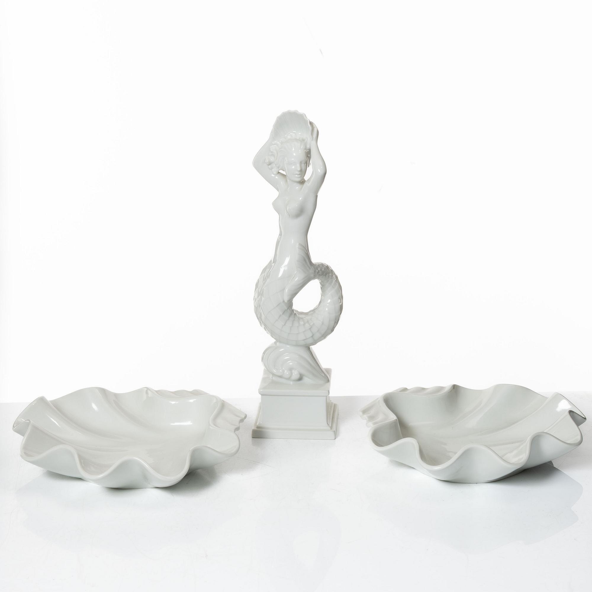 Harald Salomon, Figurines and bowls, 5 pieces, porcelain, Rörstrand.