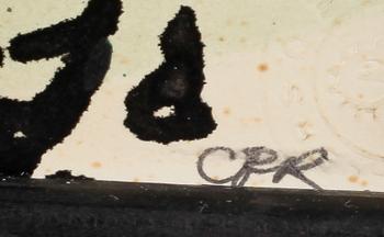 CARL FREDRIK REUTERSWÄRD,  blandteknik, sk "Lackvarell", monogramsignerad.