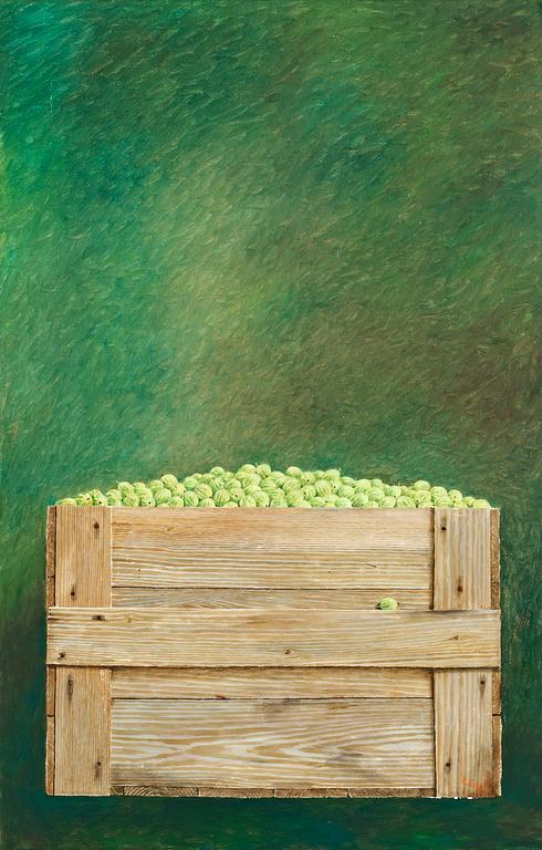 Philip von Schantz, Still life with gooseberries.