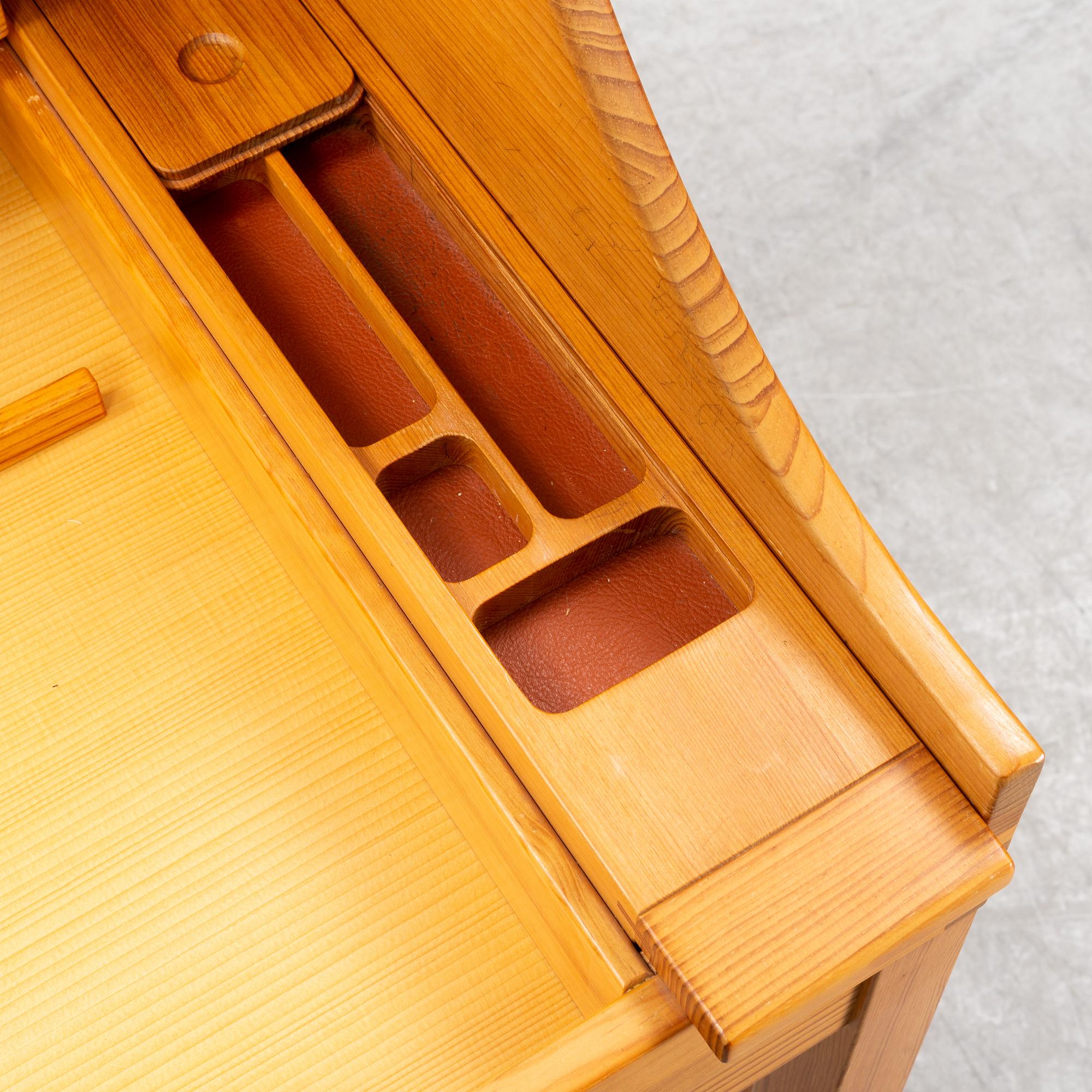 Andreas Hansen, an oregon pine secretaire, Hadsten Träindusti, Denmark, mid 20th century.
